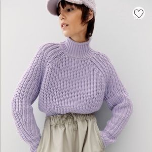 Brand New H&M Chunky Knit Mock Neck Sweater